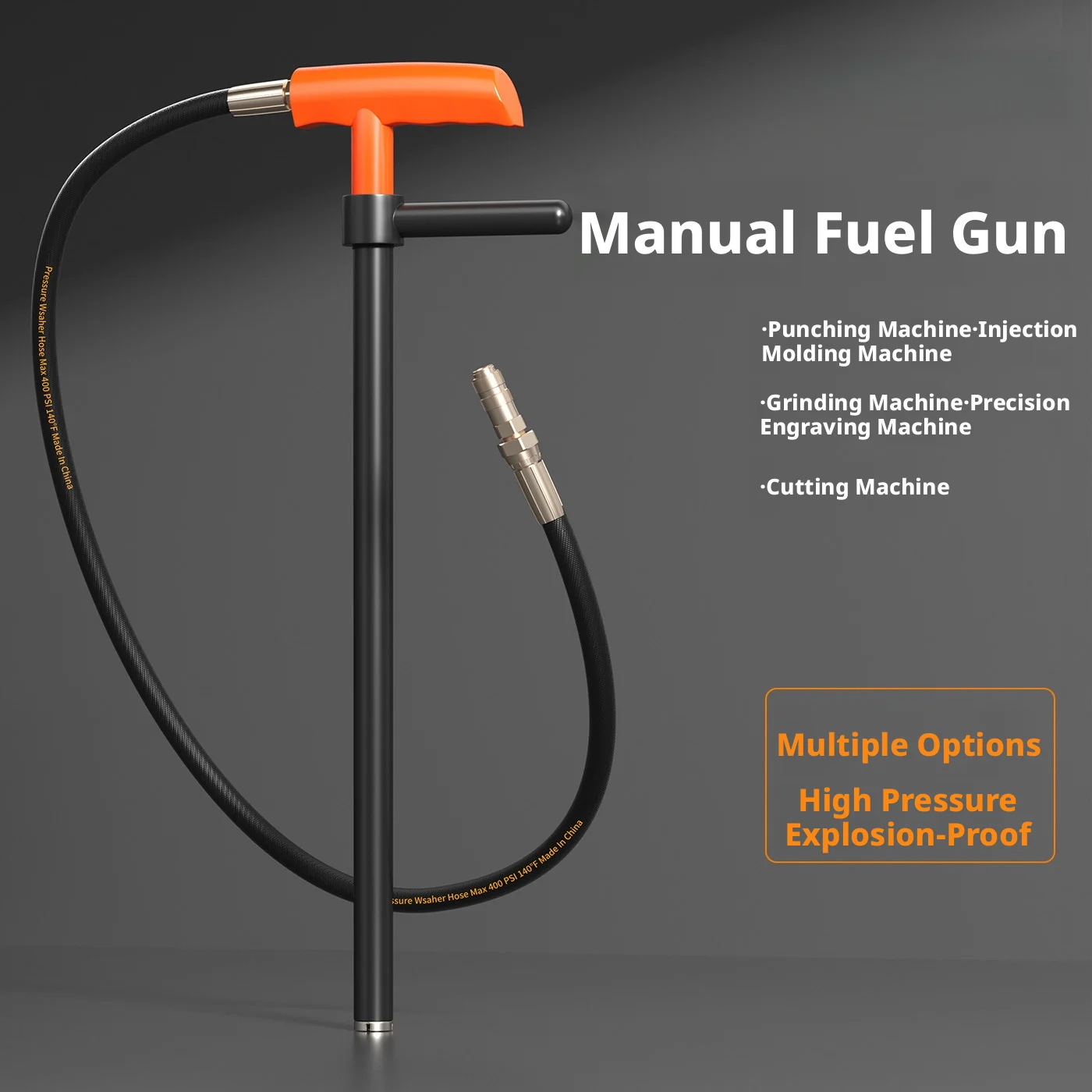 Industrial Manual Lubrication Gun – Zinc Die-Cast Body, Anti-Backflow Valve, Dual-Exhaust Design, Easy One-Hand Operation