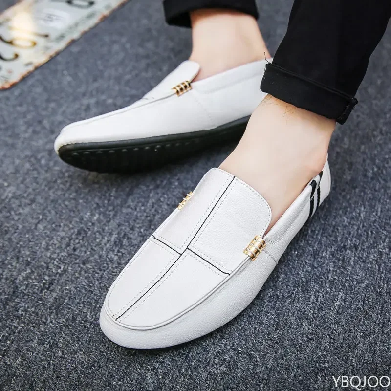 2023 Lente Herfst Heren Loafers Pu Lederen Rijden Boot Schoenen Slip-On Casual Doug Schoenen Mocassin Ademende Zachte Mannelijke Flats