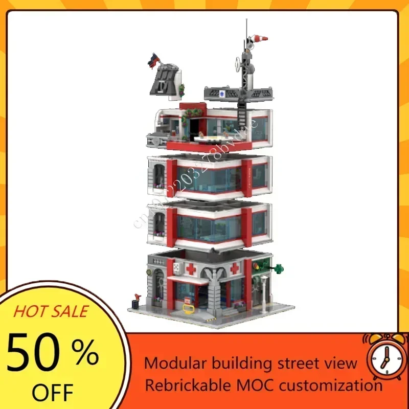 Hôpital MOC modèle StreetView Architecture créative Kit de bricolage éducation technique assemblage Puzzle jouet d'anniversaire cadeau de noël