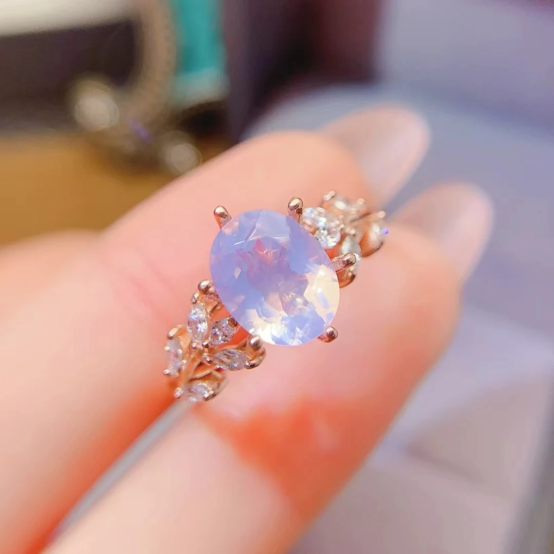 KJJEAXCMY Women's Ring| Natural Amethyst with S925 silver , electroplated color retention process, high-clarity support testing