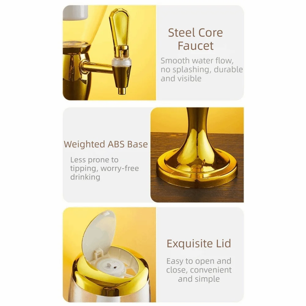 1.5/2/3L Beer Tower Dual-Head Faucet with Icicles Beer Dispenser LED Light Thickened and Sturdy Drink Holder KTV Use view 2