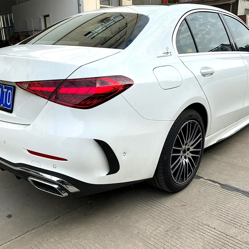 

Для Mercedes Benz C Class W206 C300 C200 боковой холст плавник вентиляционное отверстие отделка задний бампер спойлер 2022-2024 год
