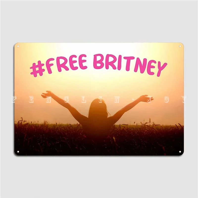 Free Britney Spears Poster Metal Plaque Cinema Living Room Kitchen Design Mural Painting Tin Sign Poster
