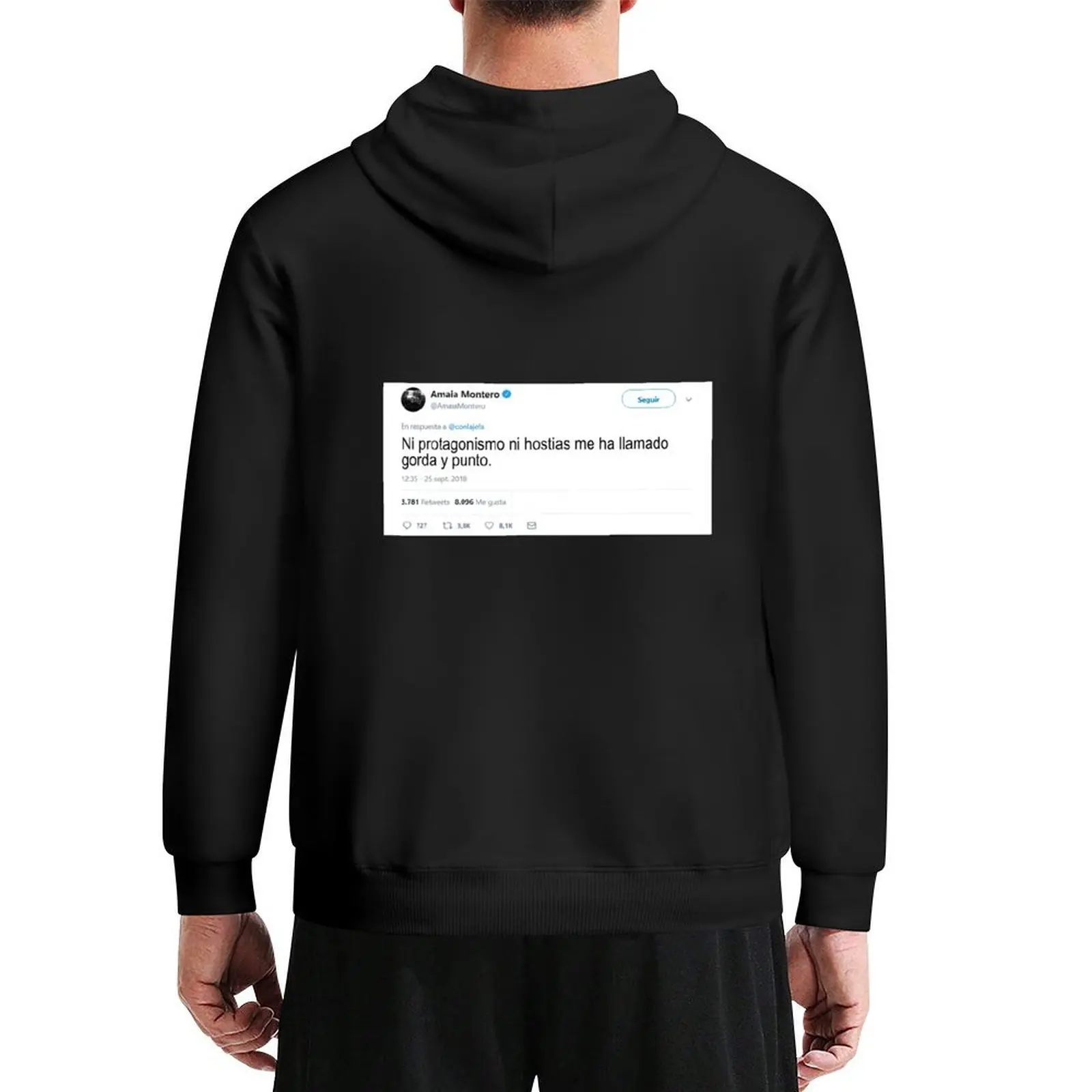 

Amaia Montero - Me ha llamado gorda y punto Hoodie autumn clothes fashion men graphic t shirts men new in hoodies & sweatshirts