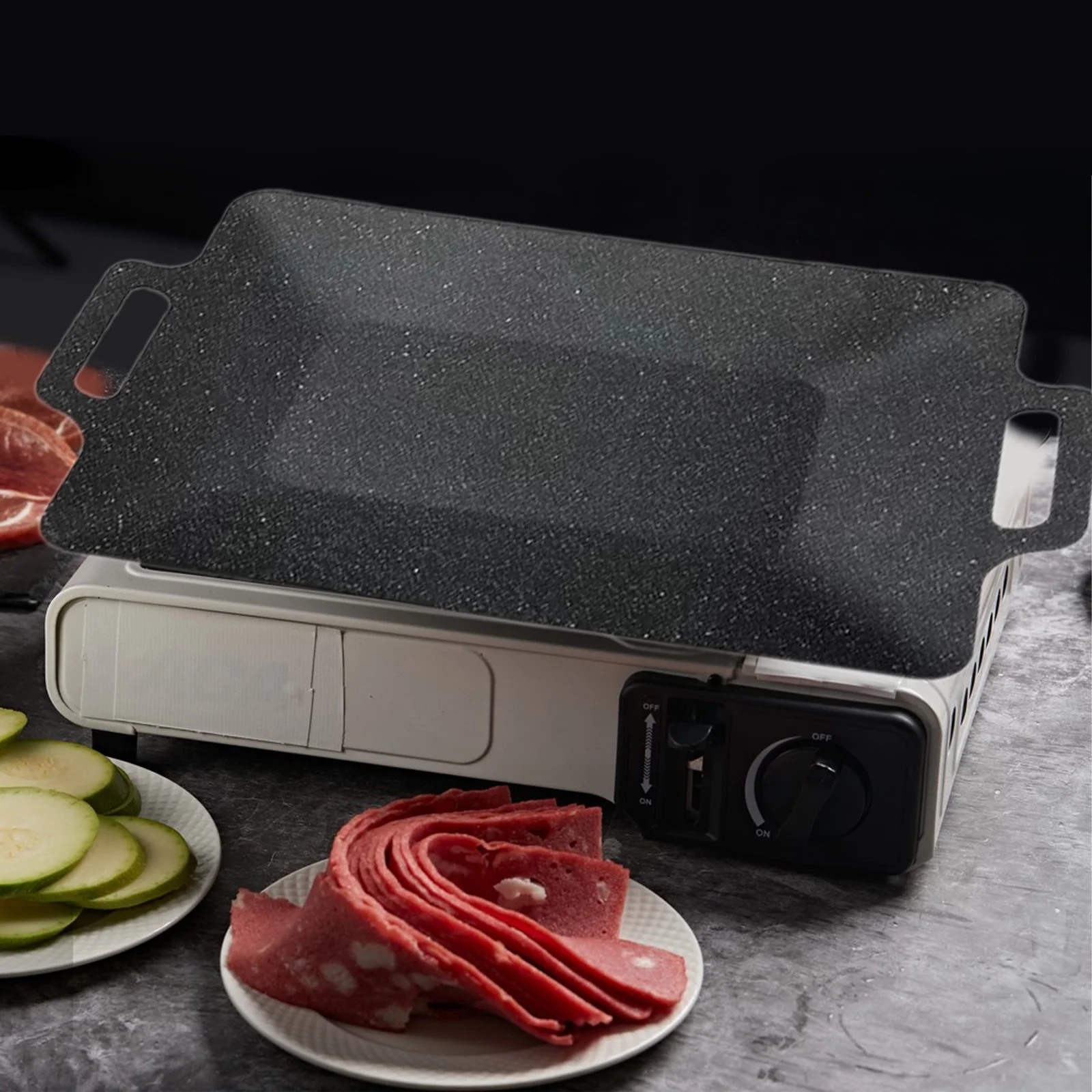 Koreaanse Bbq Pan Kookgerei Met Handvatten Bbq Grill Voor Kookplaat Wandelen Picknick