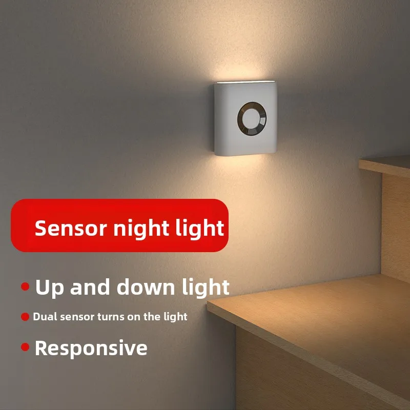 

New Product Sensor Light People Go Out Human Body Sensor Light, Double Light Charging, Plug-in, Night Light for Sleeping