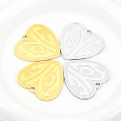 Stainless Steel Big Heart Love Pendant For Jewelry Making Supplies DIY Men Women Trend Neckalce Accessorie Findings Wholesale