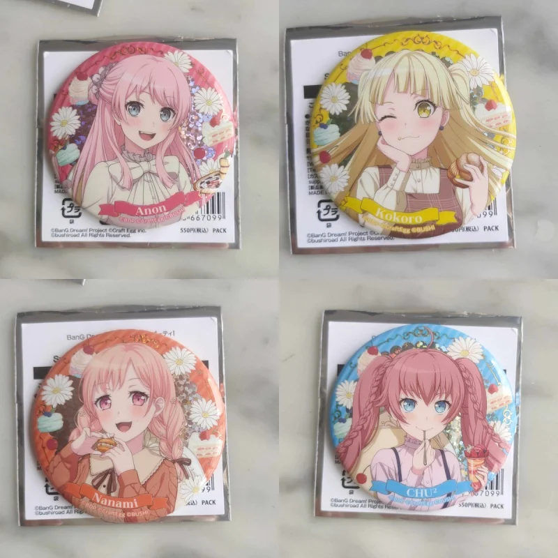 Genuine Bang Dream Tea Party Series Anon Chihaya Tae Hanazono Can Badge 56mm Acrylic Stand Keychain Collectible Gift In Stock