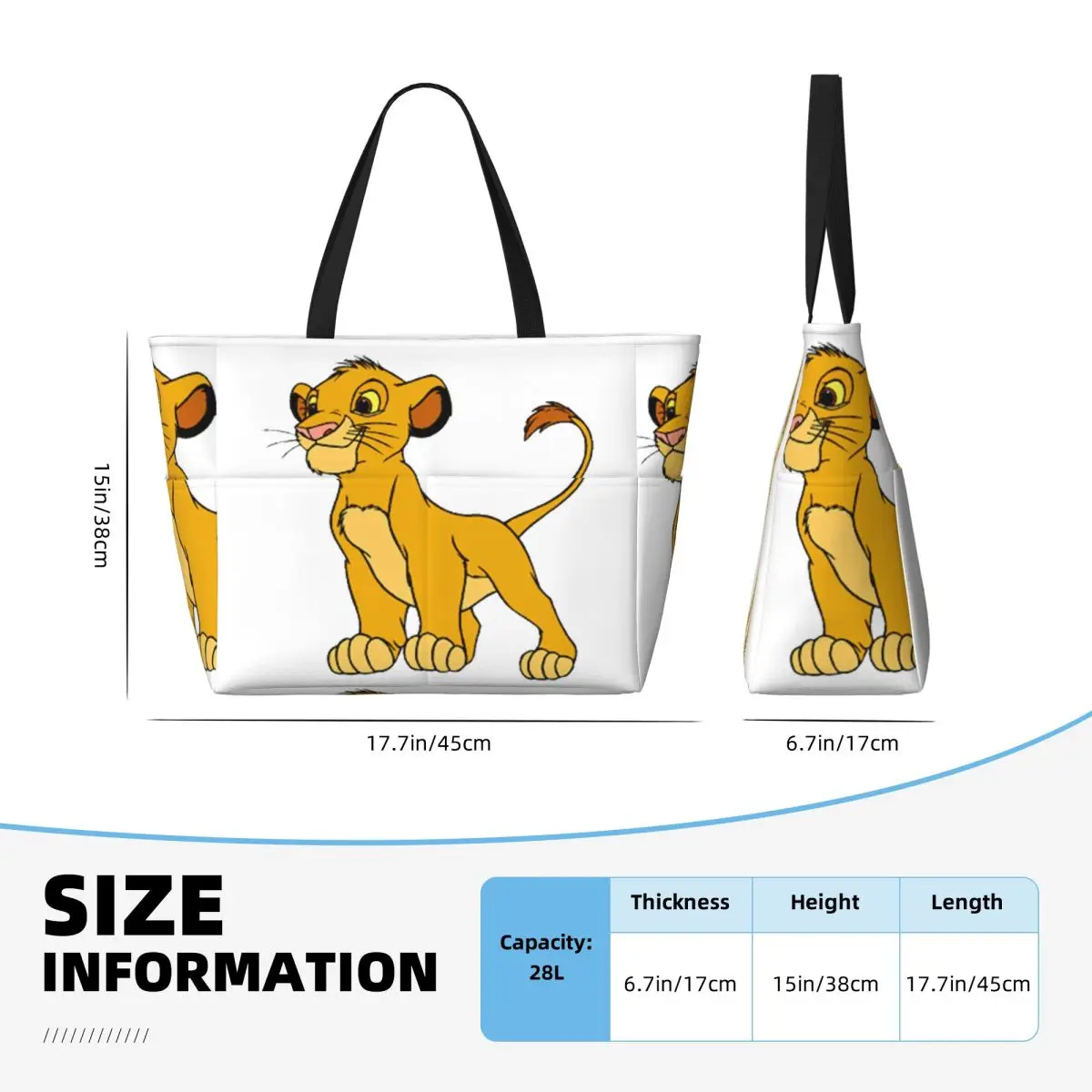 Babe Lion Beach Tote Bag Deporte Gimnasio Yoga Duffle Bolso grande Bolso de viaje para mujer Bolsa de fitness