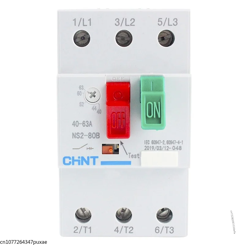 

CHINT NS2-80B NS2 Engine Protector Device Circuit Breaker Motor Starter Three-Phase 40A 50A 60A 63A 80A Overload Protection