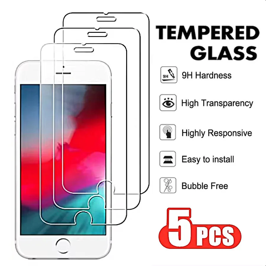 5Pcs Tempered Glass…