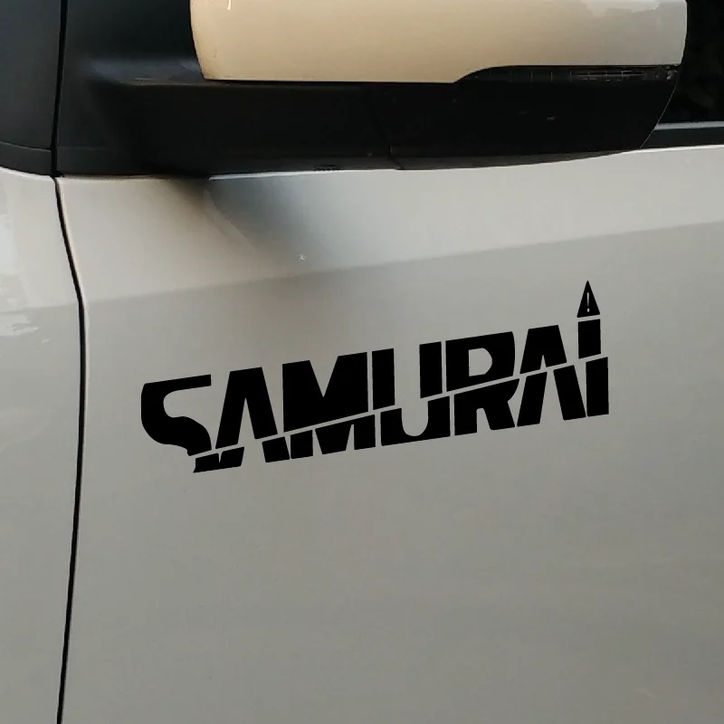 For SAMURAI Letter Decorative Decals Waterproof Reflective Car Motorcycle Laptop Exterior Styling Accessories Vinyl Stickers