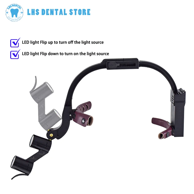 3.5X Dental Magnifying Glass LED Light 5W Light Source Dental Oral Convenient Surgical Headlight Laboratory Equipment
