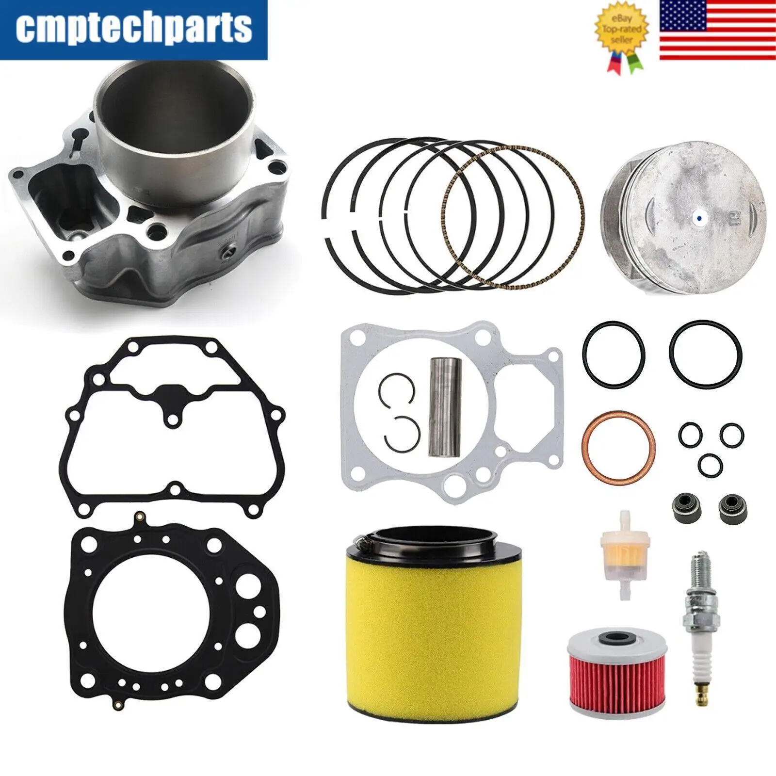 1Set Cylinder Piston Gasket Kit For Honda TRX500 FM/FE/FPE/FPM Fourtrax Foreman 2012-2019 12100-HP5-600 12100-HP7-A00