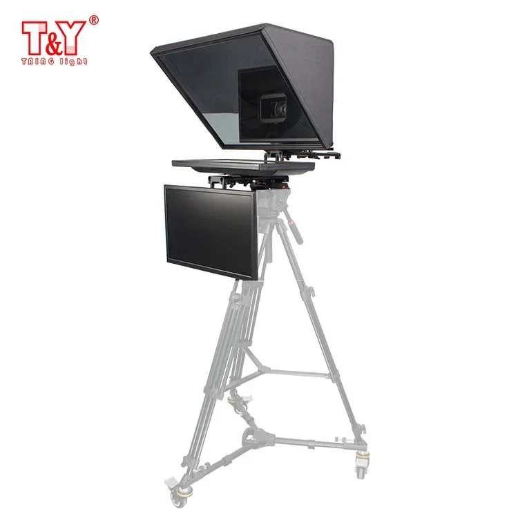 Best TV Broadcasting Equipment Professional 22 Inches Prompter Teleprompter With Self-test Monitor