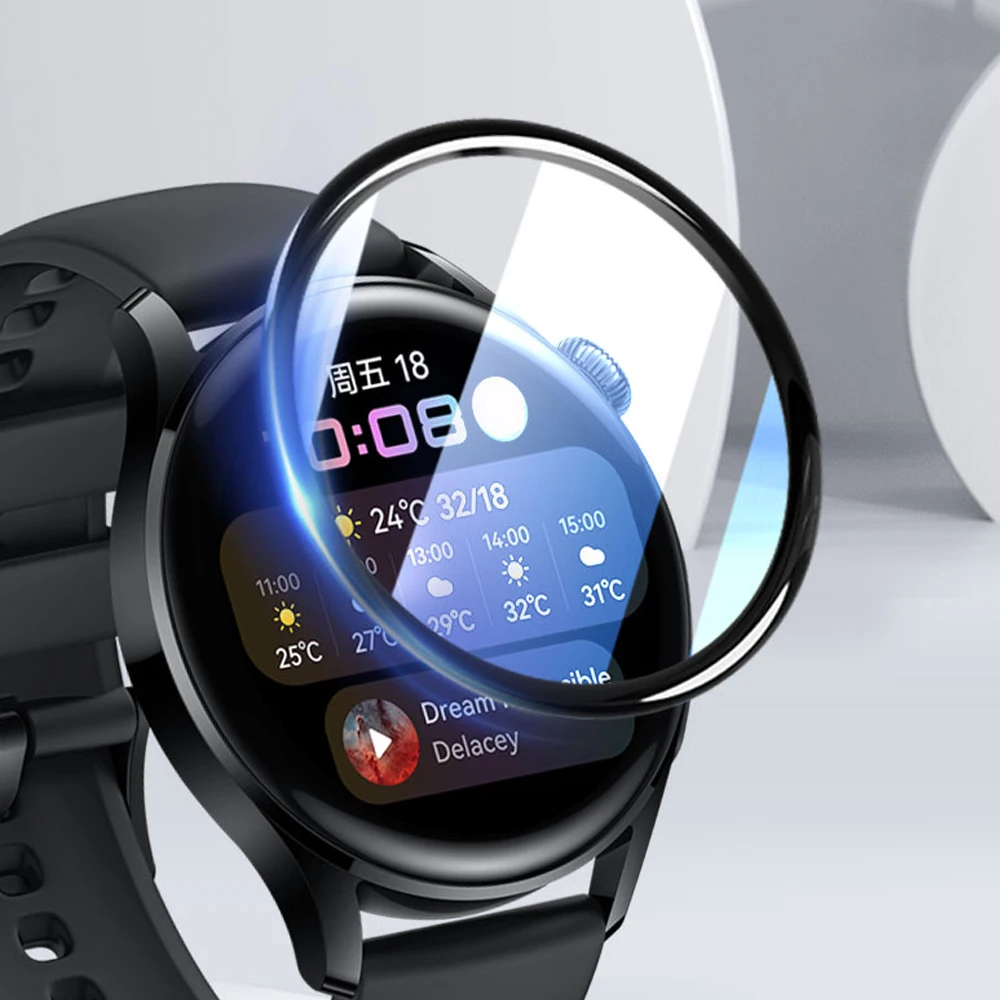 Screen Protector For Huawei Watch 3 Pro 48mm 46mm Soft 3D HD Curved Protective Film Huawei Watch3/3pro(Not Tempered Glass)