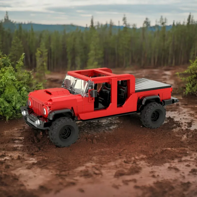 

Набор строительных блоков MOC на заказ, 449 шт.: гладиатор Jeep — идеально подходит для любителей бездорожья