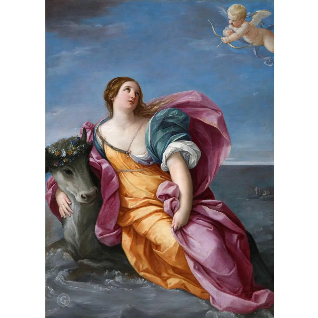 Guido Reni oil paintings,The Rape of Europa,Baroque style art canvas,Hand painted high quality reproduction of famous painting