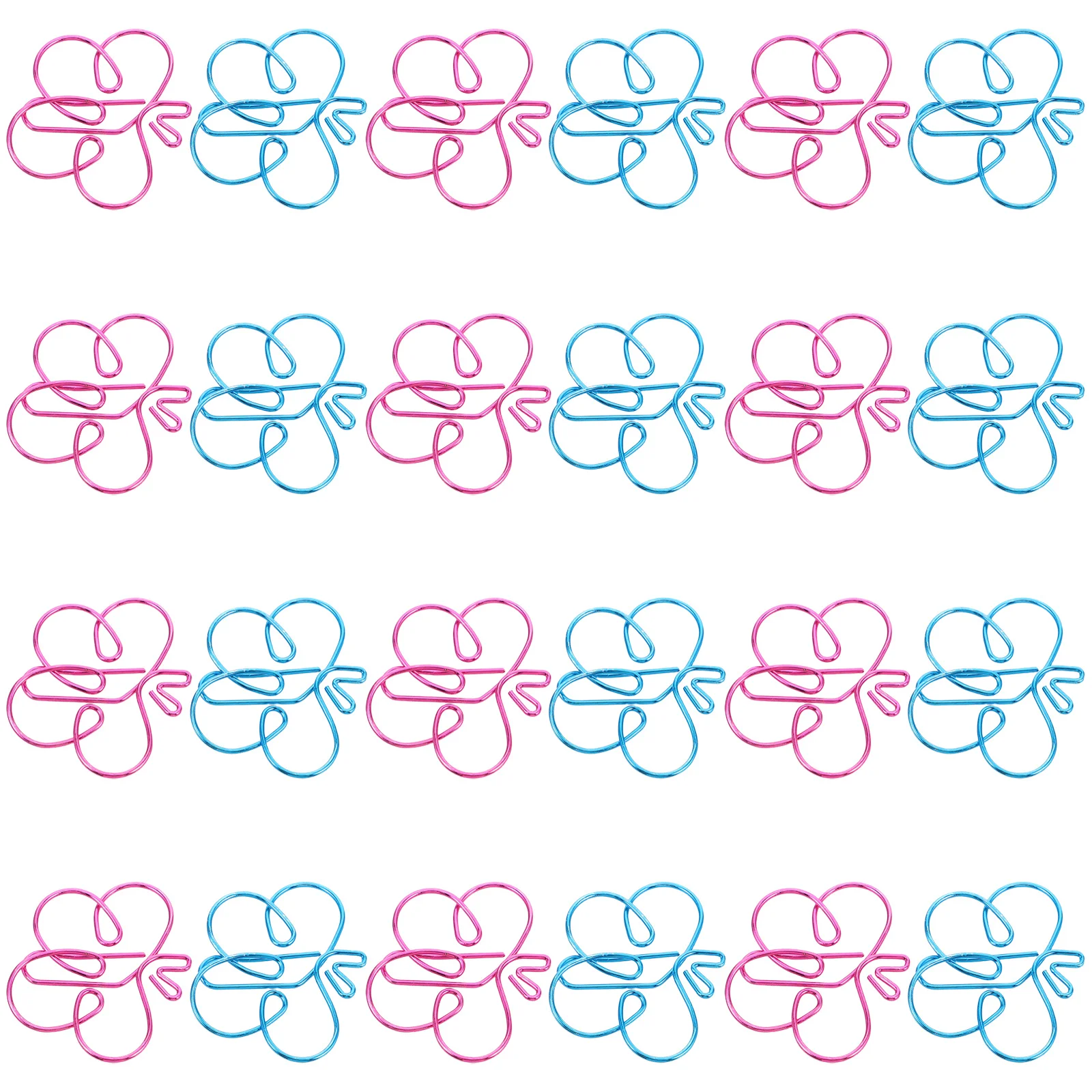 24 Pcs Paper Clip Creative Bookmarks Clips Animal Shaped Paperclip Metal School Supplies Butterfly