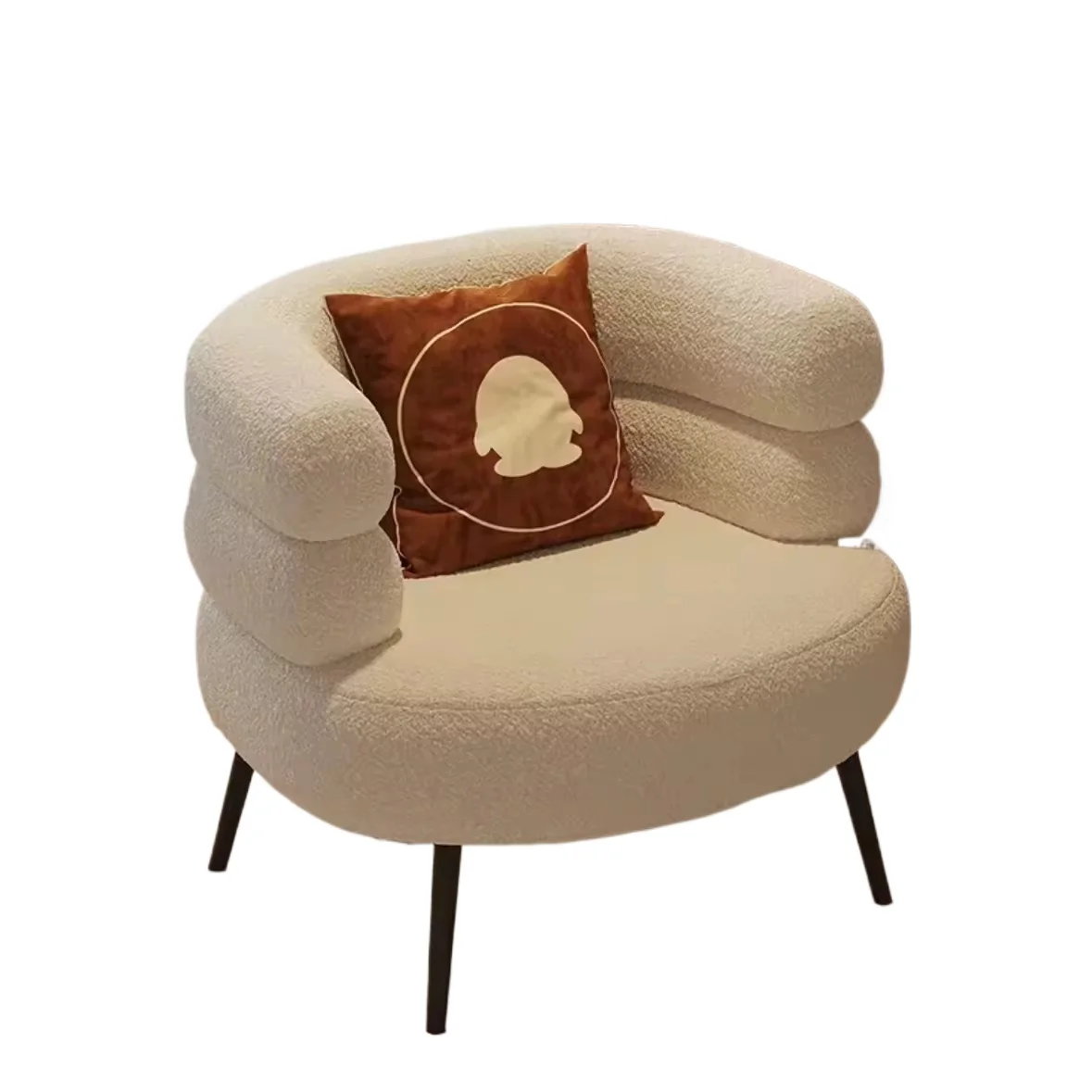 

Nordic modern recliner salon sofa chair wave home single armchair