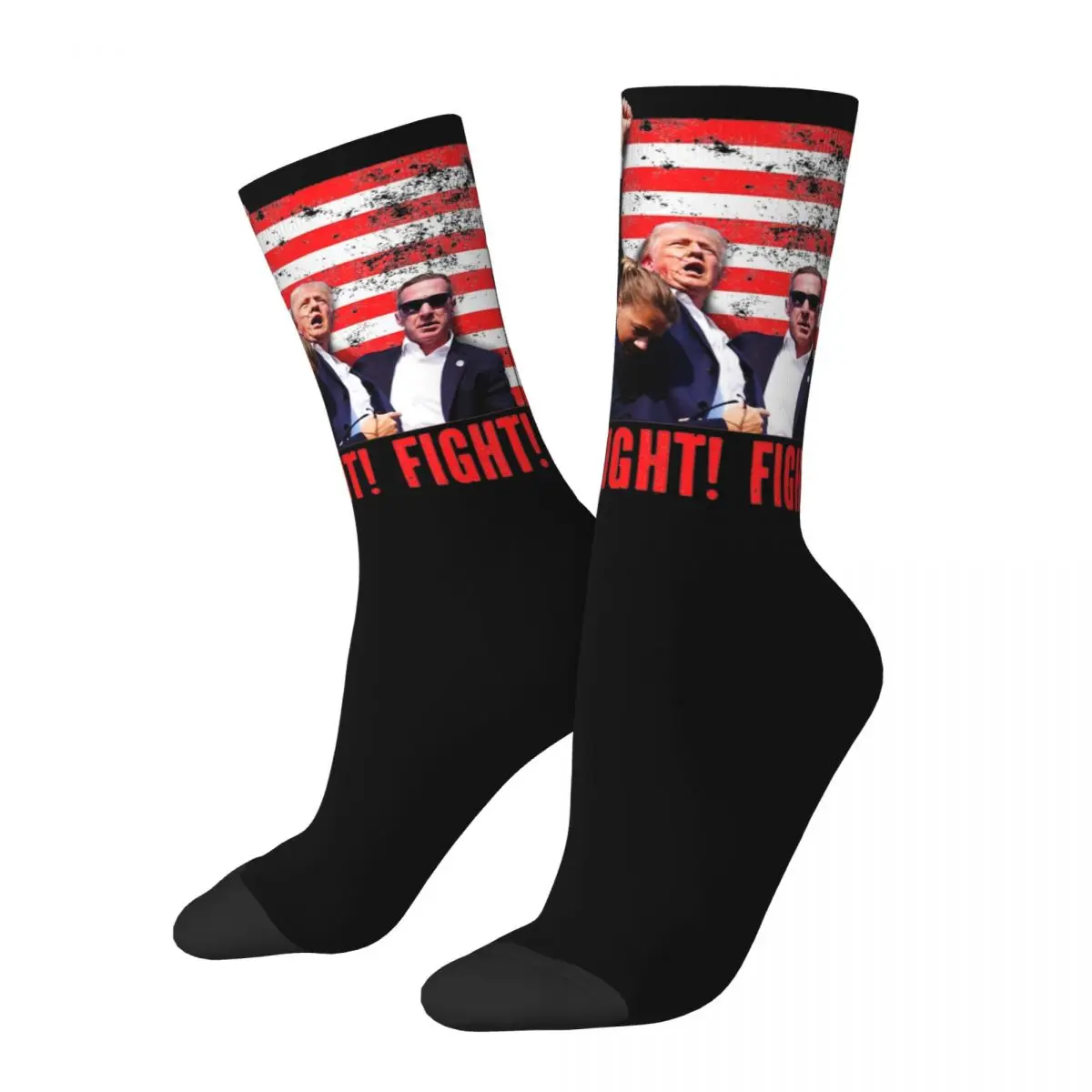 2024 Assassination Shooting Trump Fight Socks Accessories For Men Women President Trump Fight Soccer Socks Cute Wonderful Gifts