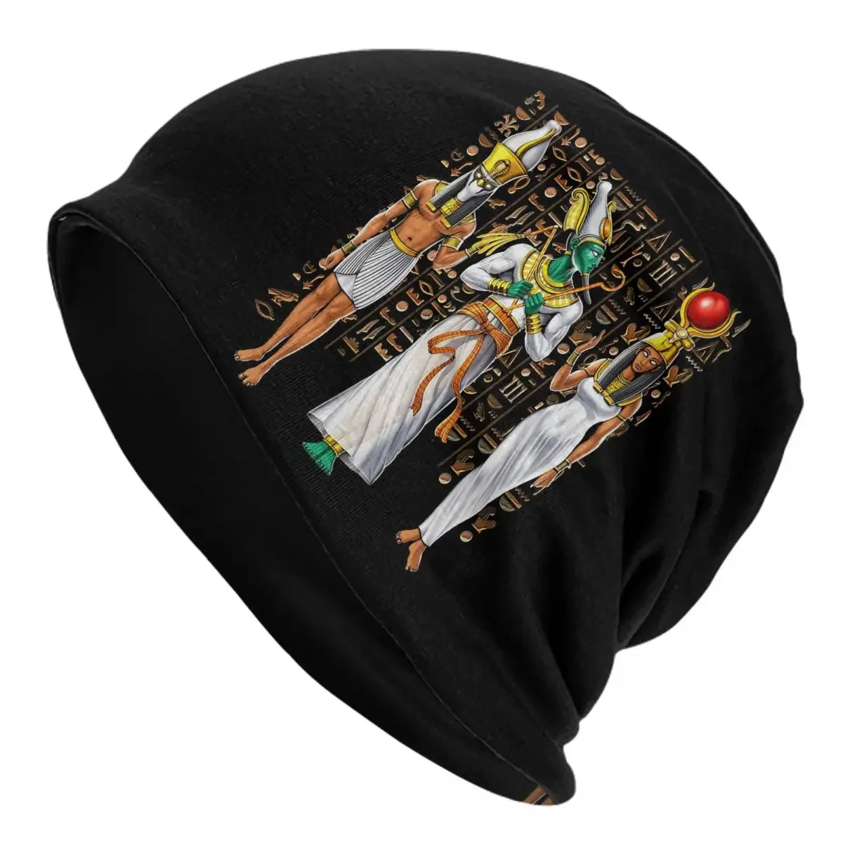 Deuses egipcios y faraones gorro de punto cálido gorro de Hip Hop Otoño Invierno gorros al aire libre sombreros para hombres mujeres adultos