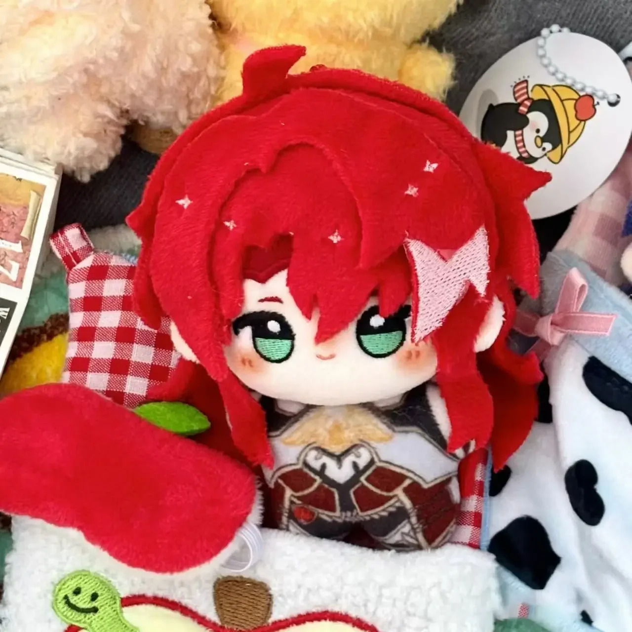 

10cm Game Honkai: Star Rail Argenti Sparkle Plush Doll Keychain Cute Plush Keyring Stuffed Pendant Cosplay Toy Xmas Present