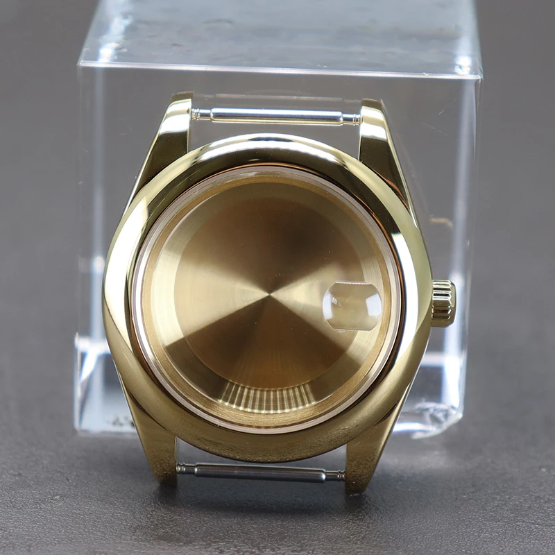 Gold 36mm/39mm Luxury Watch Case Sapphire Crystal For Seiko NH35 NH36 NH38 NH34 Miyota 8215 Automatic Movement Oyster Perpetual