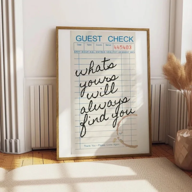Trendy Vintage Simple Text Print Poster Playing Card Daily Affirmation Canvas Painting Preppy Wall Art for Dorm Room Home Decor