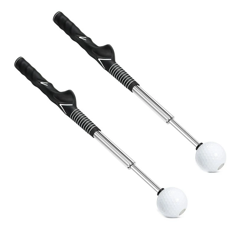 AA79 New 2Pcs Golf Swing Trainer Aid - Golf Swing Training Aid For Flexibility, Tempo, And Strength Golf Warm-Up Stick