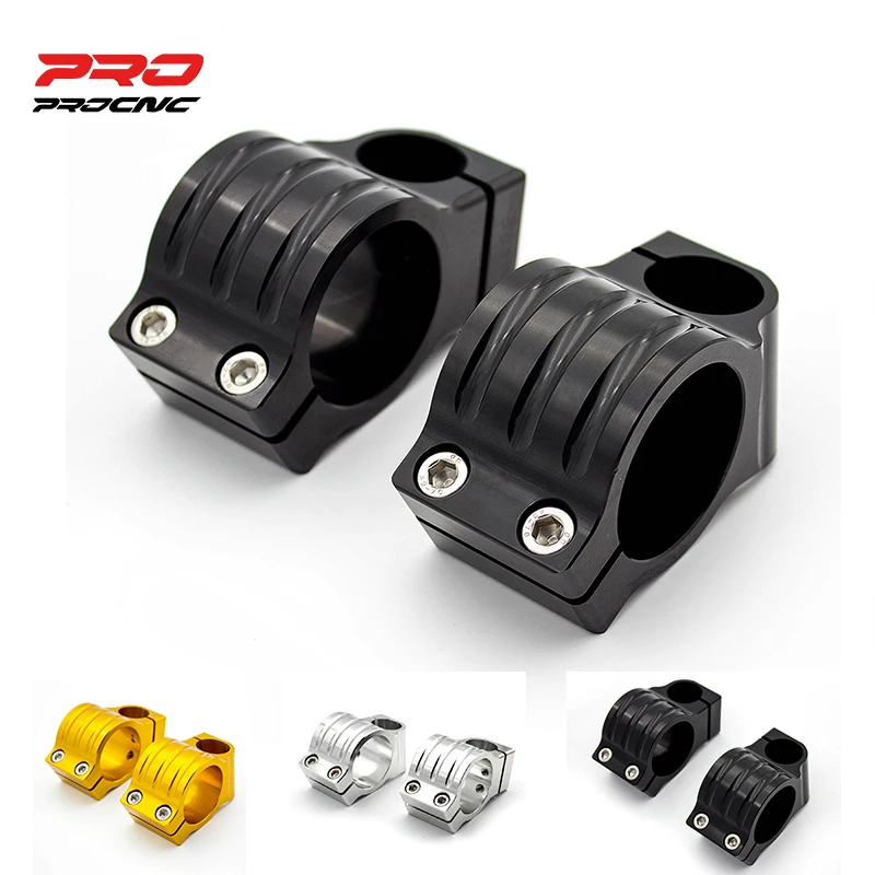 

2026 30mm - 55mm Aluminum 7/8" Universal CNC Motorcycle Regular Handle Bar Handlebars Clip On Heads Clamps Accessories