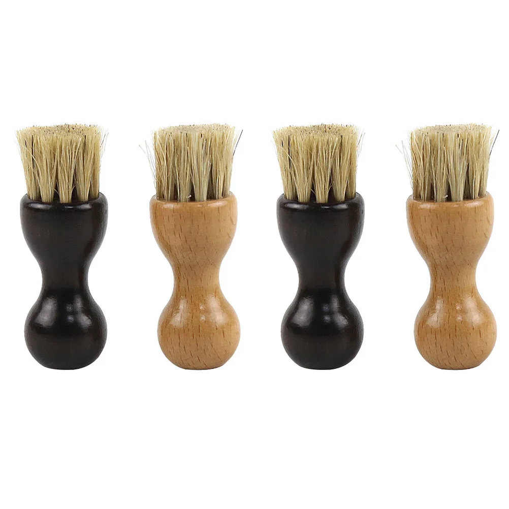 

4pcs Multifunctional Shoe Brush High Class Material Long Time Use Cleaning Polishing Dust Removal Easy Hand Wooden
