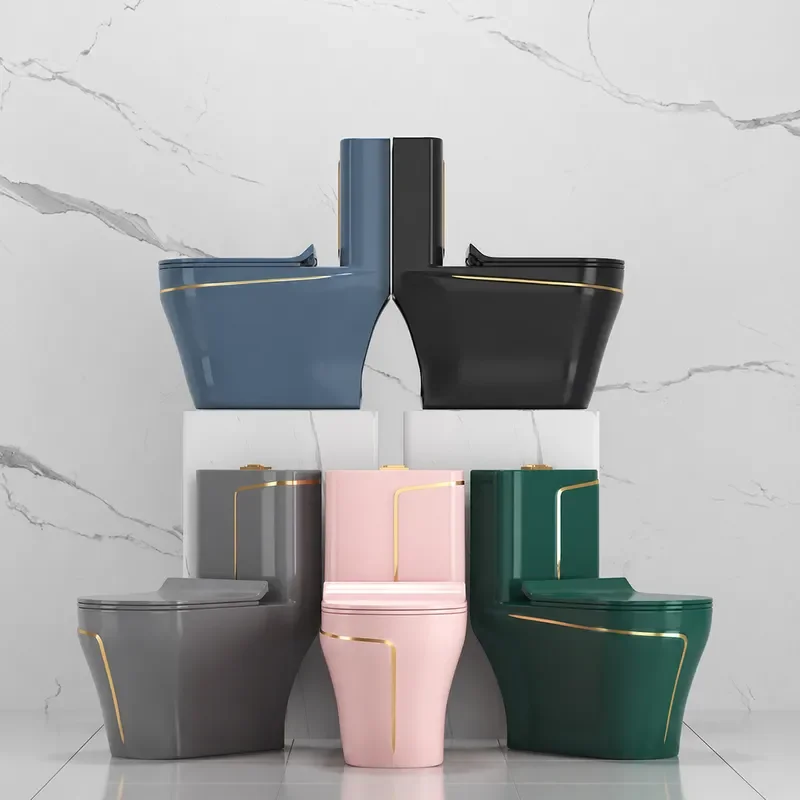 New Light Luxury Gray Ceramic Flush Toilet Siphon Deodorant Seat Household Bathroom Fixture Modern Design Sanitary Ware