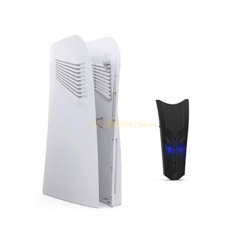 E56B Ekstensi Hub Konsol Game Tahan Lama dengan 4 Port USB2.0 Pelat Host Kulit Memancar untuk Cangkang