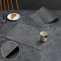 Square Double-Layer Cowhide PU Leather Placemat Texture Waterproof Heat-Resistant Table Mats Home Hotel Dining - Image 6