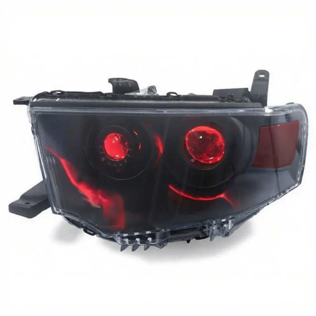 Custom Bi-LED Projector Headlight For Mitsubishi Pajero Sport Montero Sport Nativa Pajero Dakar Angry Eyes Head Lamp 2009-2014