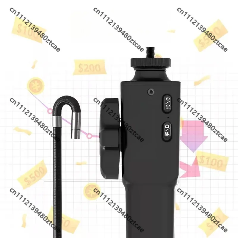 1080P HD 2‑Way Articulating Industrial Endoscope,Inspection Camera for Auto Air‑Conditioner & Engine Detection