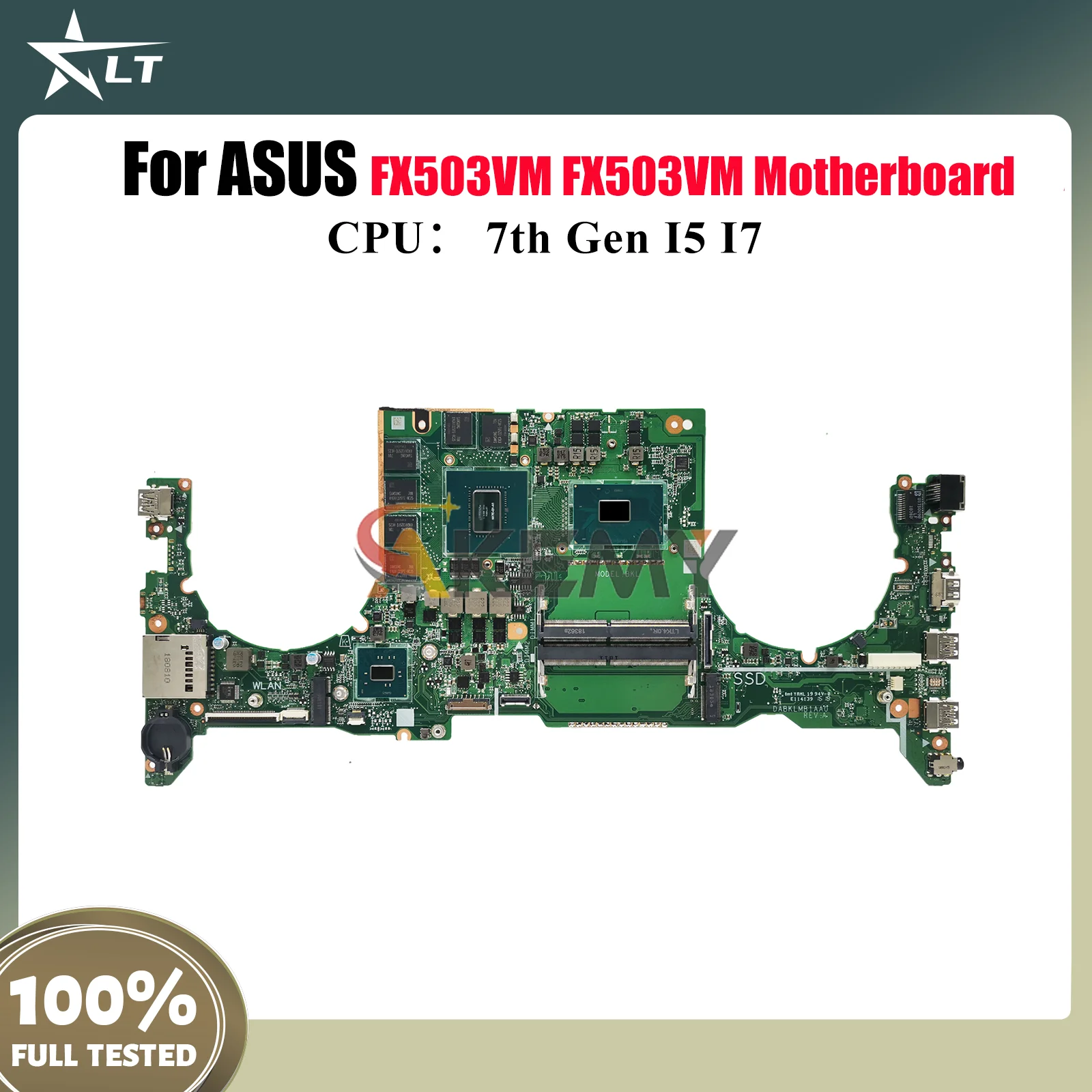 

Материнская плата для ноутбука FX503VM для ASUS TUF Gaming FX503VM FX503V, материнская плата для ноутбука с процессором I5 I7, 100% тестирование, ОК, быстрая доставка, stk