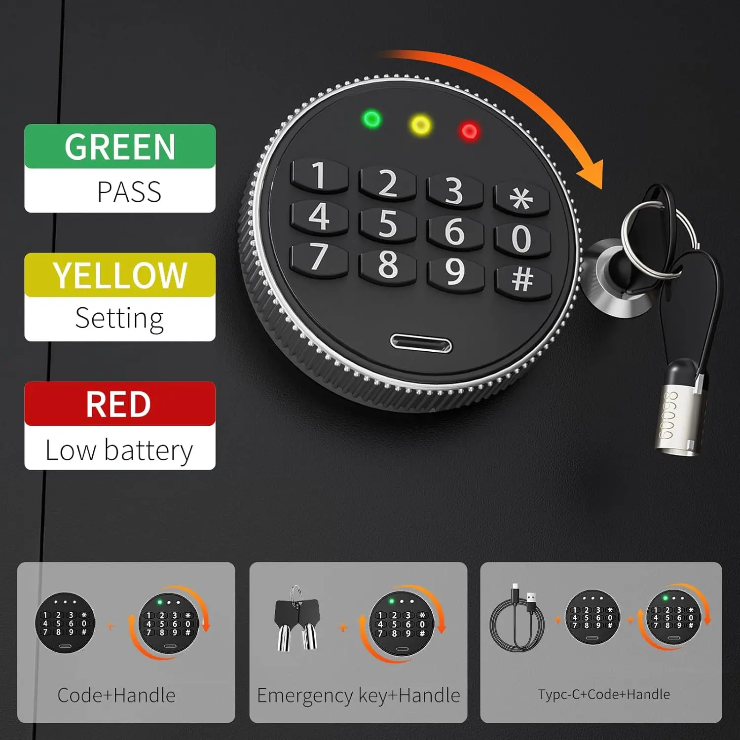 Depository Drop Cabinet Safe - 2.6 Cu Ft Large Size with Digital Keypad Lock and Anti Theft, Business Security Safe Box with Ala