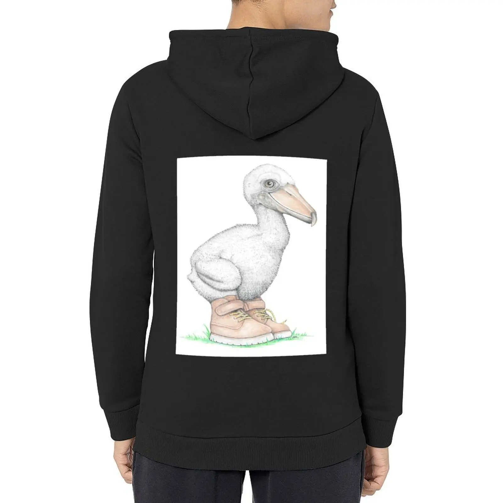 

Shoebill Chick in Work Boots Hoodie autumn autumn jacket men blouse men's clothing tracksuit men