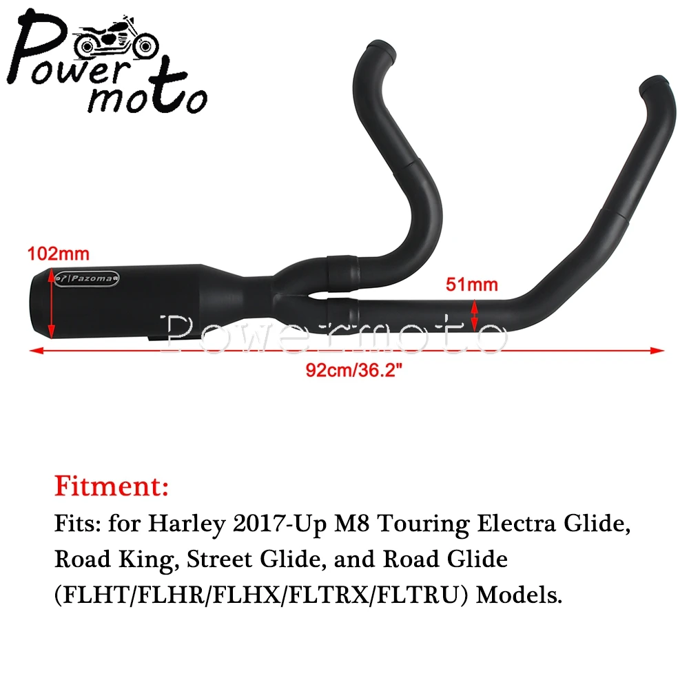 Exhaust Pipe Exhaust System DB Killer Motorbike Exhaust Muffler Escape Tube For Harley Touring FLHT FLHR FLHX FLTRX FLTRU FLHRXS