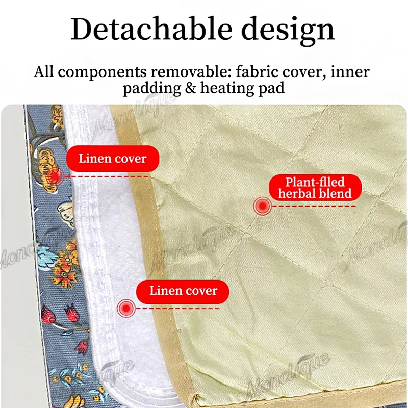 Large Moxibustion Electric Heating Blanket Hot Compress Massage Mat for Back Waist Household Carpets Mat Pad Acupressure Pads