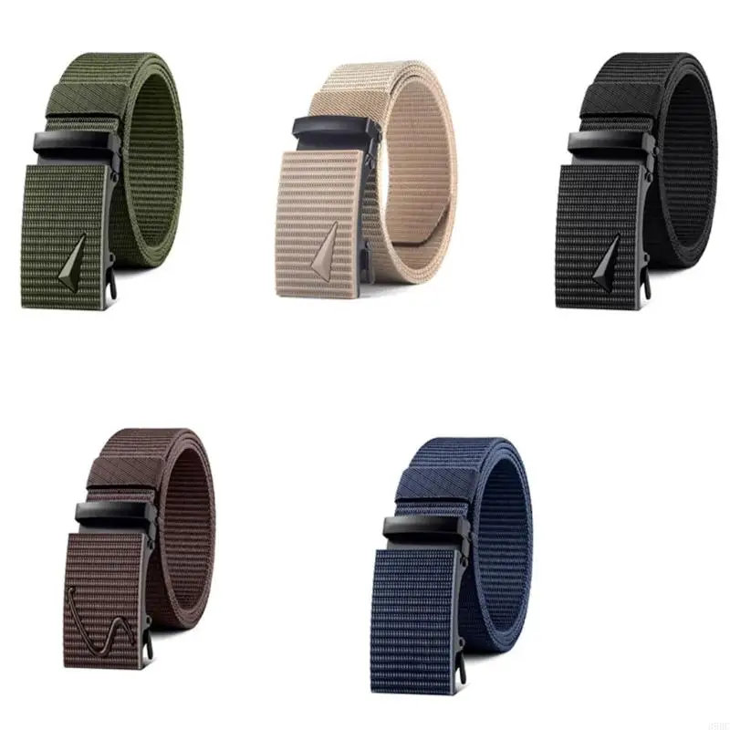 

39BC Metal Closure Waist Belt Adjustable Length Waistband For Jeans And Cargo Pants Workers Comfortable Waistband