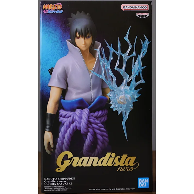 Original Genuine Banpresto Grandista NARUTO Uchiha Sasuke 2.0 Bandai Anime Model Toys Action Figure Gifts Collectible Ornaments