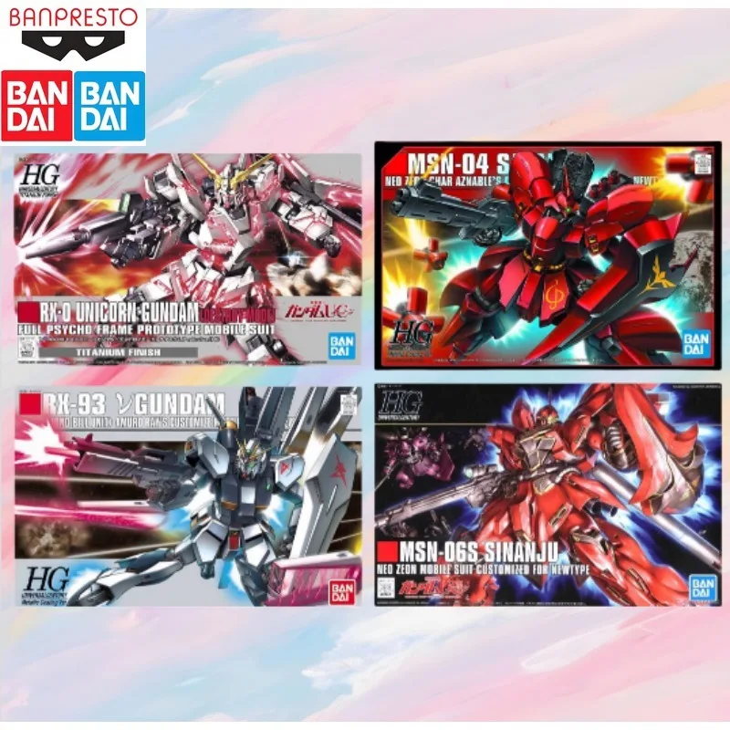 

In Stock Bandai Original Gundam Electric Light Version Sinanju Unicorn Assembled Articulated Models for Collection Holiday Gifts