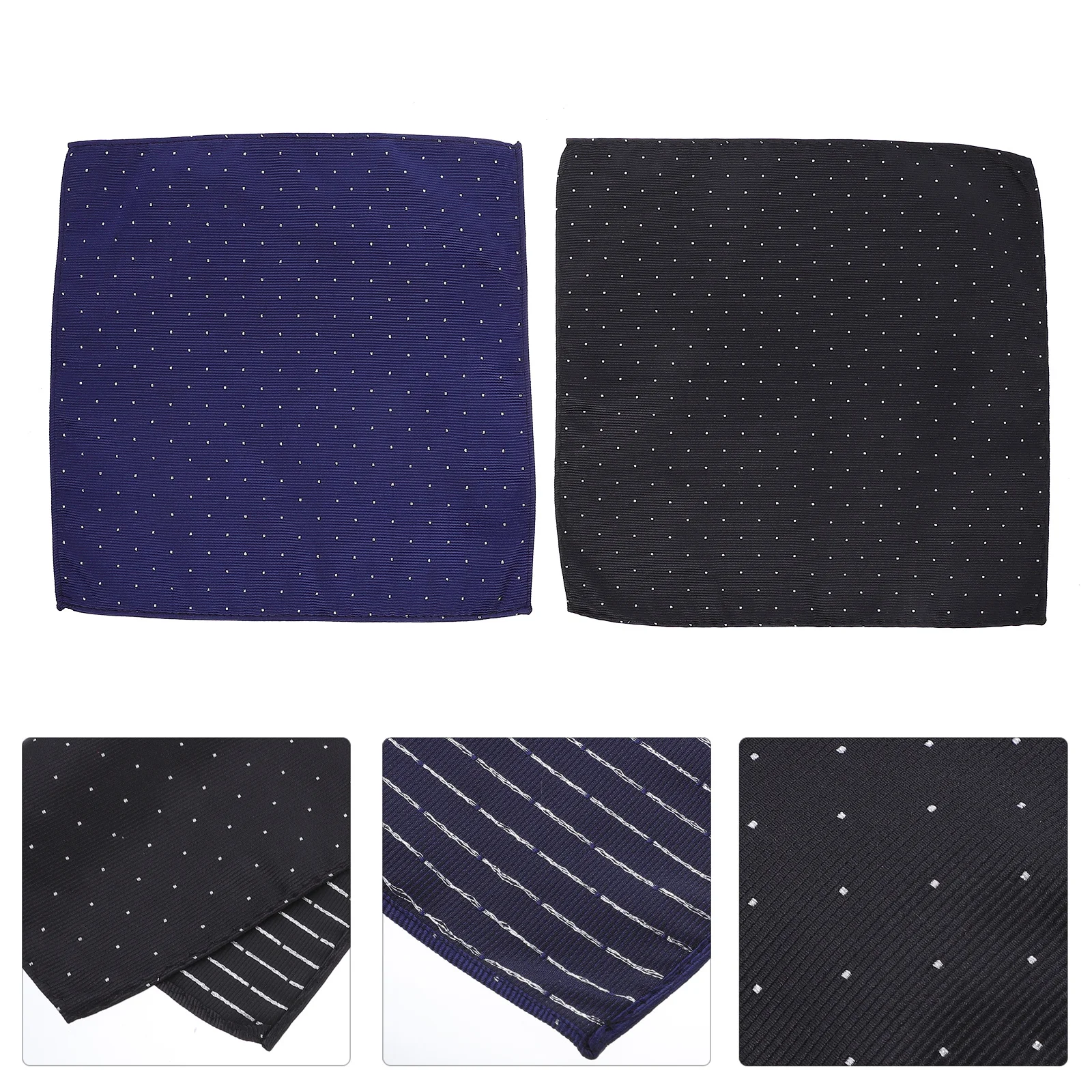2개 세트 정장 포켓 스퀘어 스카프 남성용 포멀웨어 내구성 비즈니스 웨딩 파티 장식 포켓 스퀘어 손수건