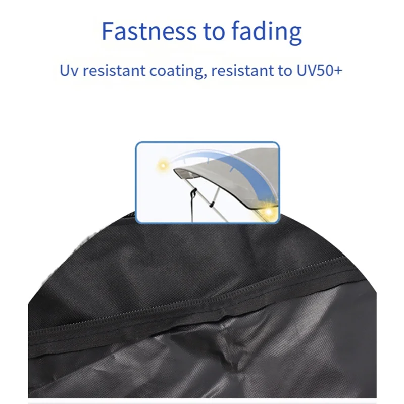 

Boat Top Cover,Oxford Cloth Bimini Top Yacht Cover, Sunshade Boat Awning Strong Protection Against UV Rays,61-72Inches