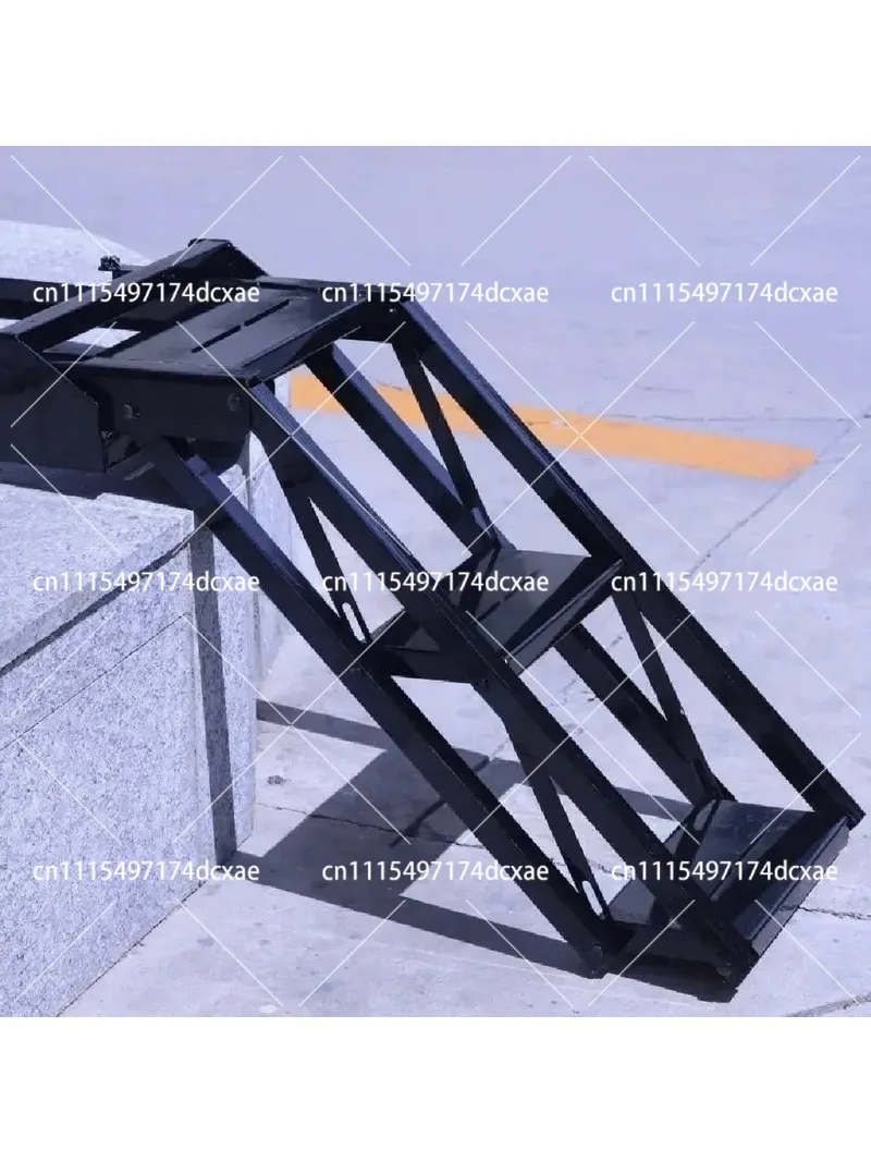 Foldable Hidden Rear Step Ladder for Truck Vehicle Pull-Out Access