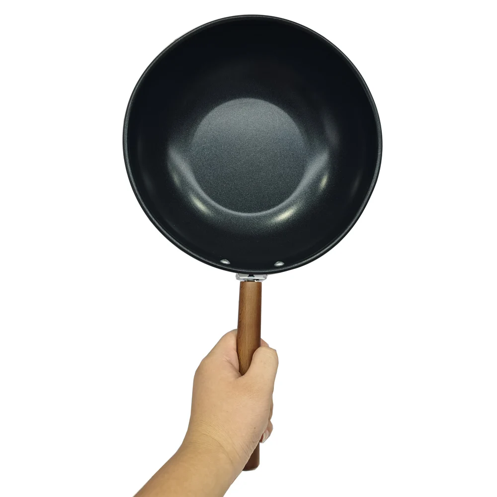 

Camping Wok Pan Steak Cooking Pot Non Stick Pancake Pans Handmade Cast Frying Gas Stove Induction Kitchen Cookware Wok Pan