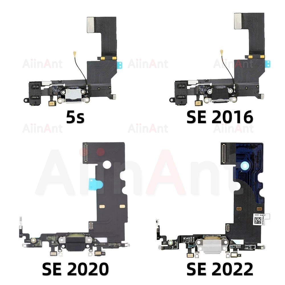 Aiinant-Cable flexible de carga para iPhone, placa de carga con puerto USB inferior, Conector de base para iPhone 5S SE 6 6s 7 Plus